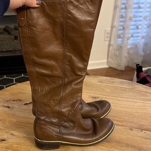 Brown with Gold accents tall Aldo Leather Boots